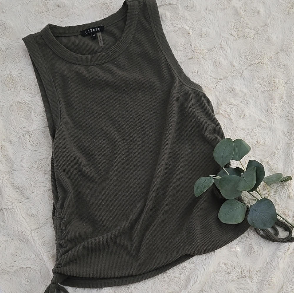 1. State Teela Ruched Knit Tank